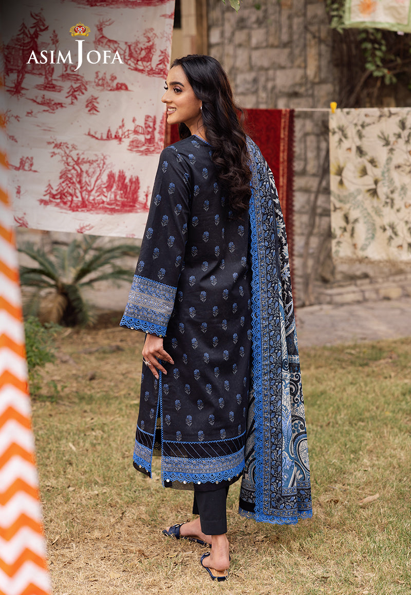 Asim Jofa | Prints Drop 2 | AJUBJ-55 S Black Lawn