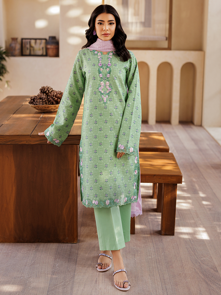 Rajbari | Amari Hybrid Jacquard Edition | Amari Jacquard - 01 XS Sage Green Jacquard Lawn
