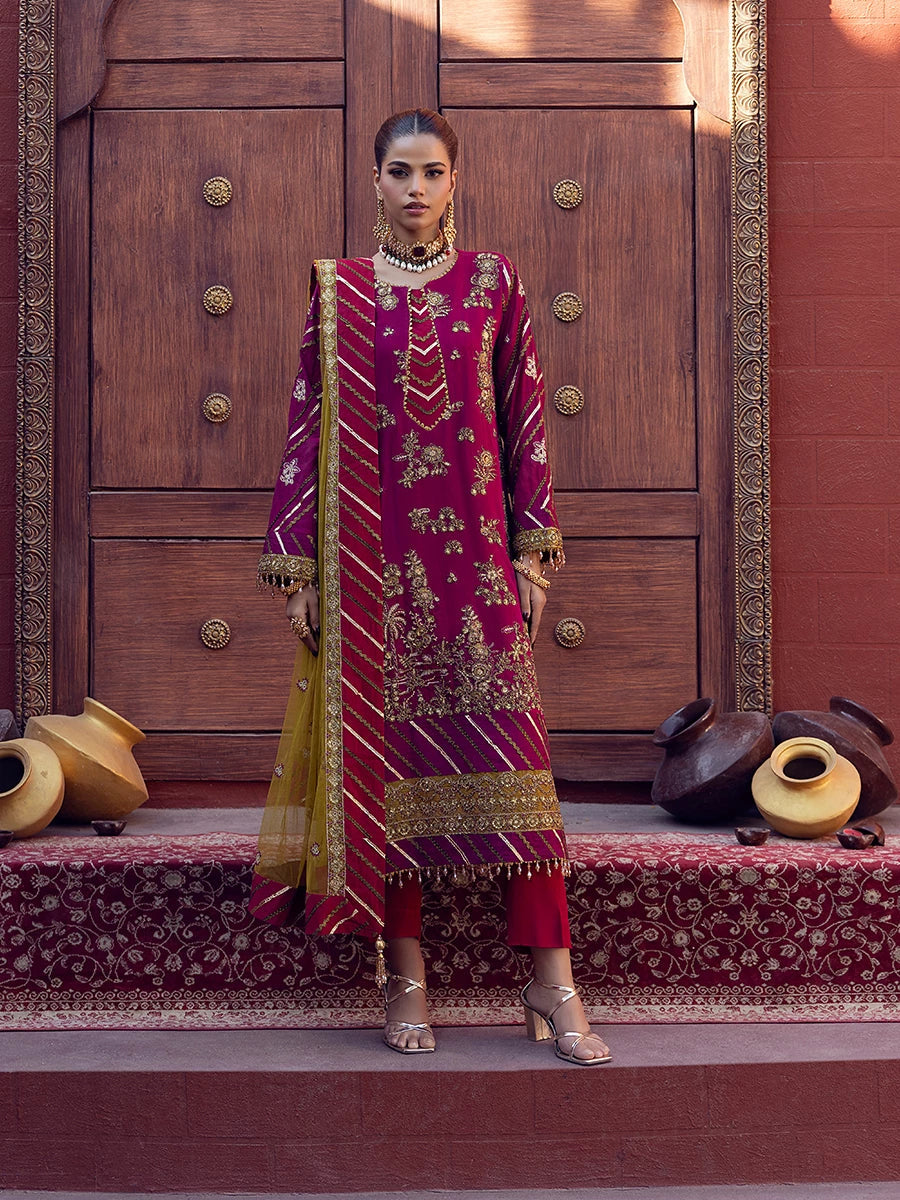 Salitex | Signature Festive Chiffon | SUNW6JI015UT L Magenta Paper Cotton