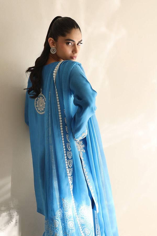 Sana Abbas | Mor Luxe | SKYLINE - Pakistani Designer Dress - by Sana Abbas - Type : Ladies Clothes - 100% Original at Saira Sultan