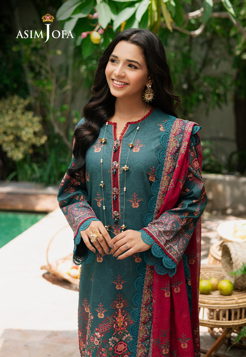 Asim Jofa | Prints Drop 2 | AJUUB-26 M Emerald Green Lawn