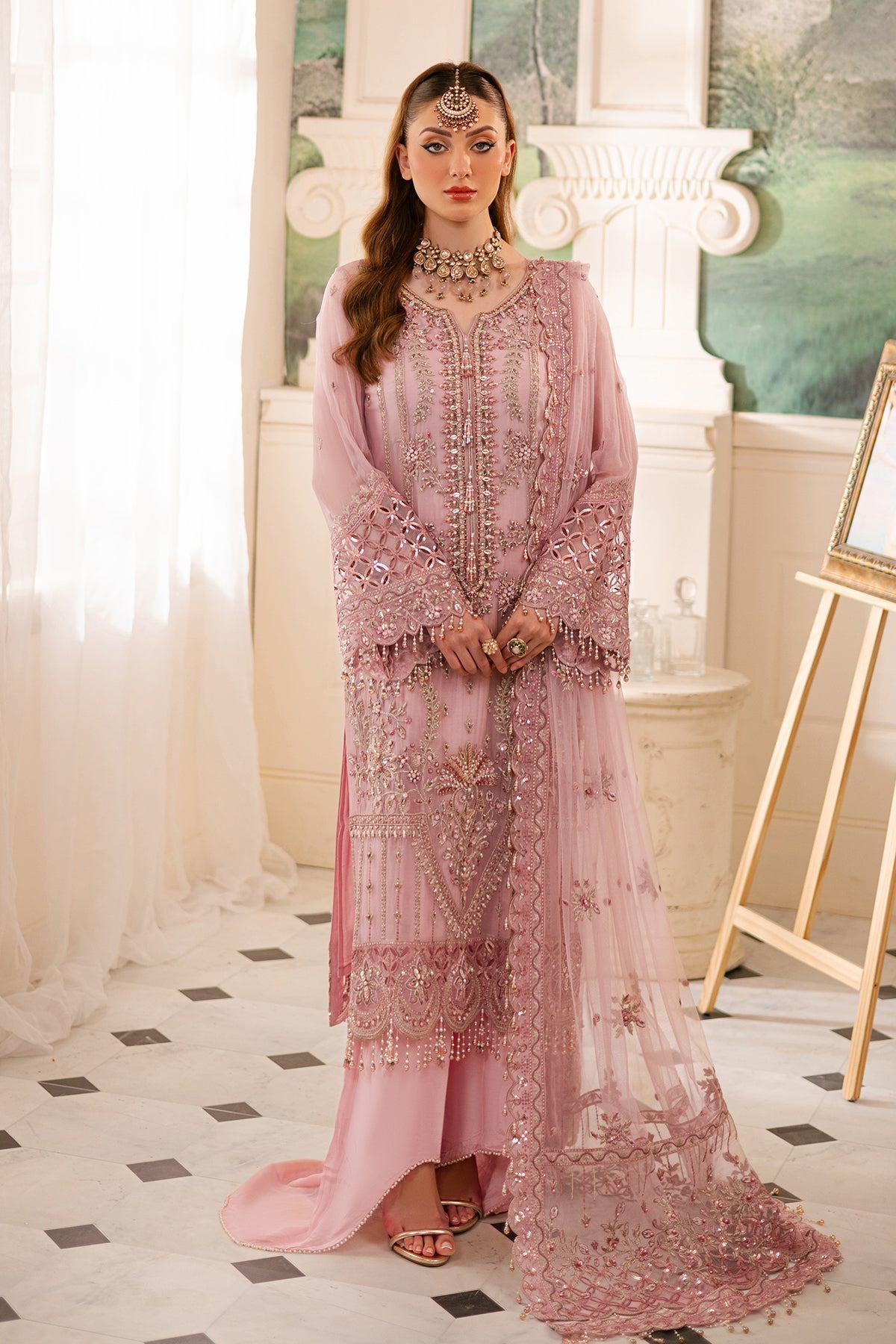Raeesa Premium | Ada Premium Collection | HU - 50 Kitra XS Pink Chiffon