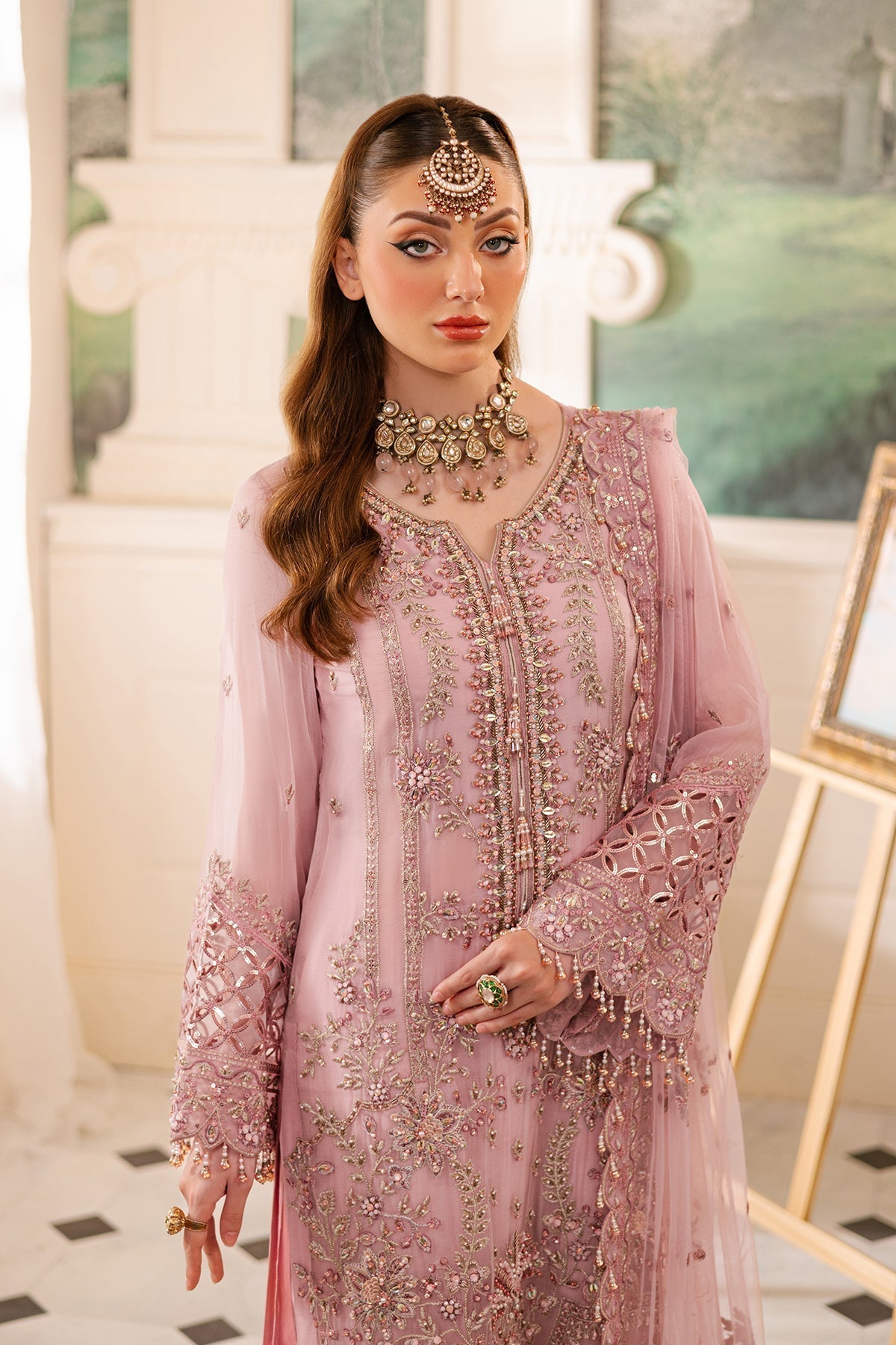 Raeesa Premium | Ada Premium Collection | HU - 50 Kitra XL Pink Chiffon