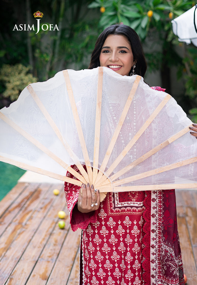 Asim Jofa | Prints Drop 2 | AJUUB-32 XL Haute Red Lawn