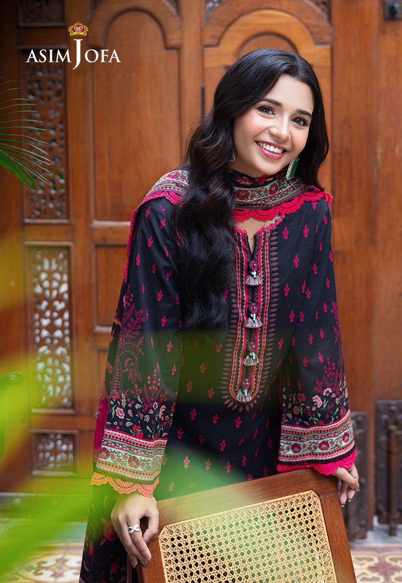 Asim Jofa | Prints Drop 2 | AJUUB-21 XL Black Lawn