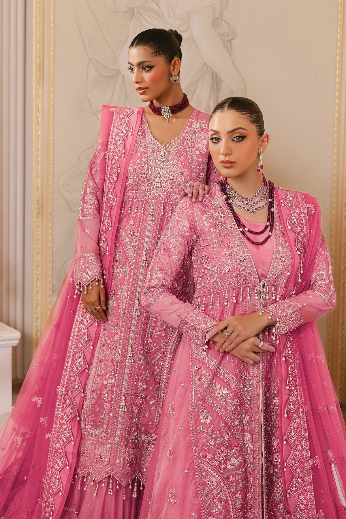 Raeesa Premium | Ada Premium Collection | HU - 44 Rosella L Rose Pink Organza