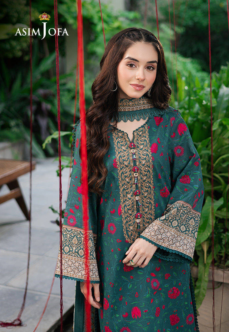 Asim Jofa | Prints Drop 2 | AJUUB-38 M Emerald Green Lawn