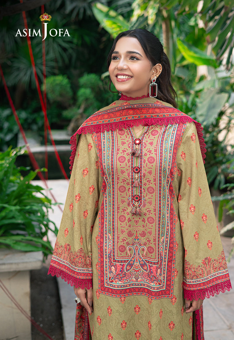 Asim Jofa | Prints Drop 2 | AJUUB-28 M Mint Lawn