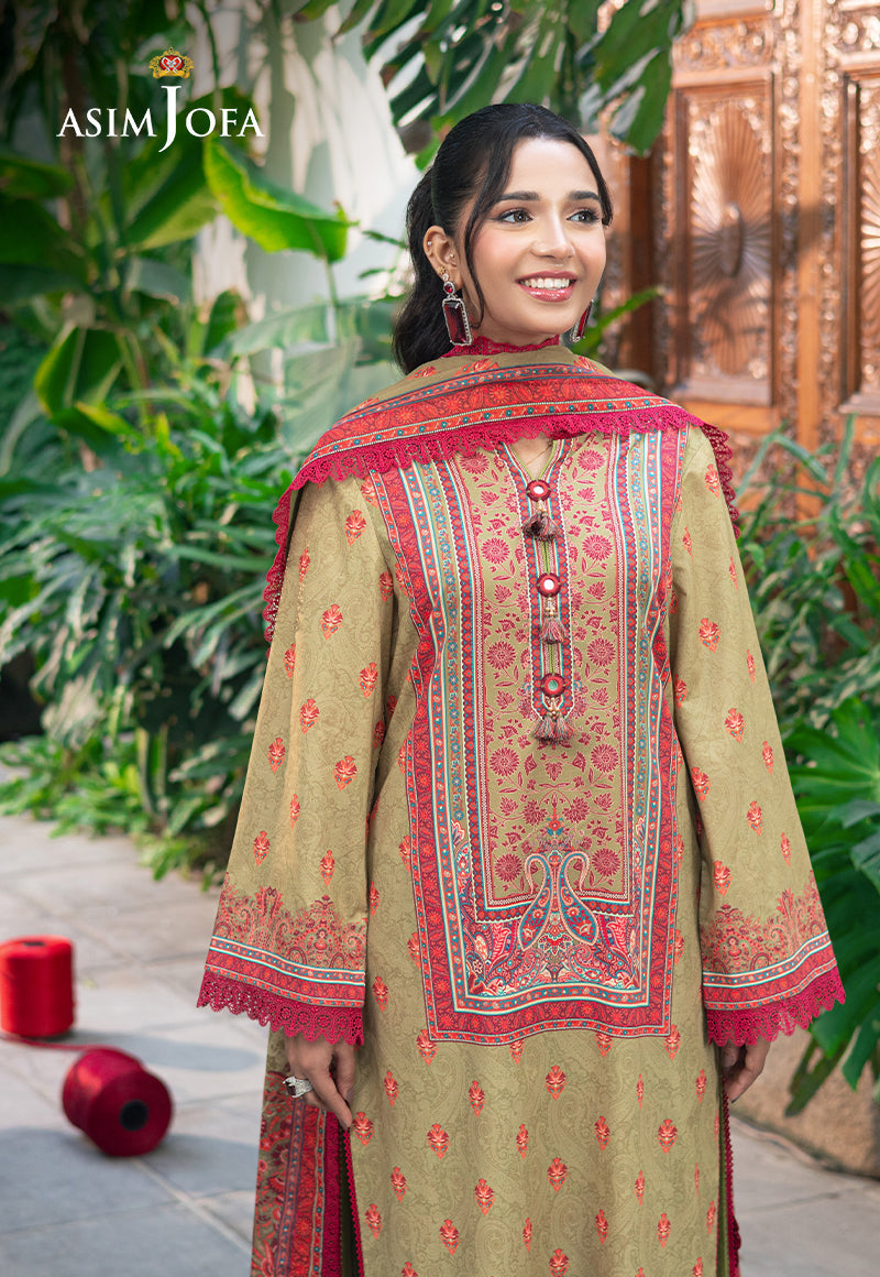 Asim Jofa | Prints Drop 2 | AJUUB-28 L Mint Lawn