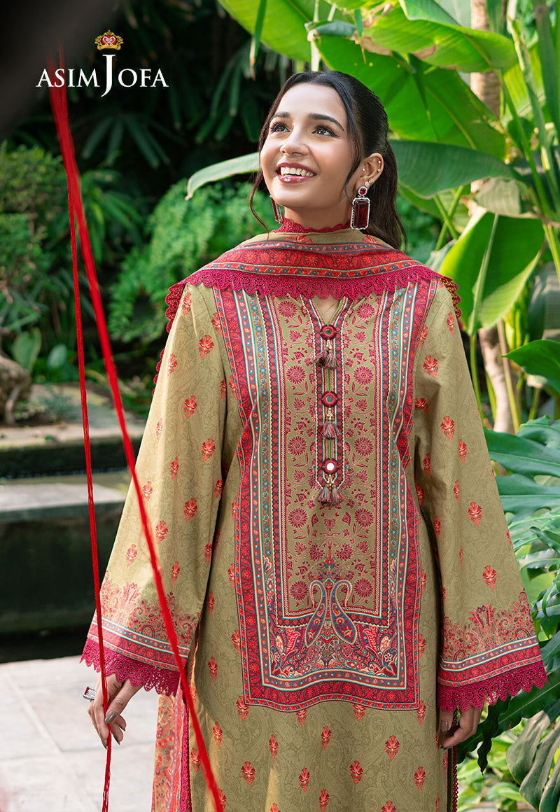 Asim Jofa | Prints Drop 2 | AJUUB-28 XL Mint Lawn