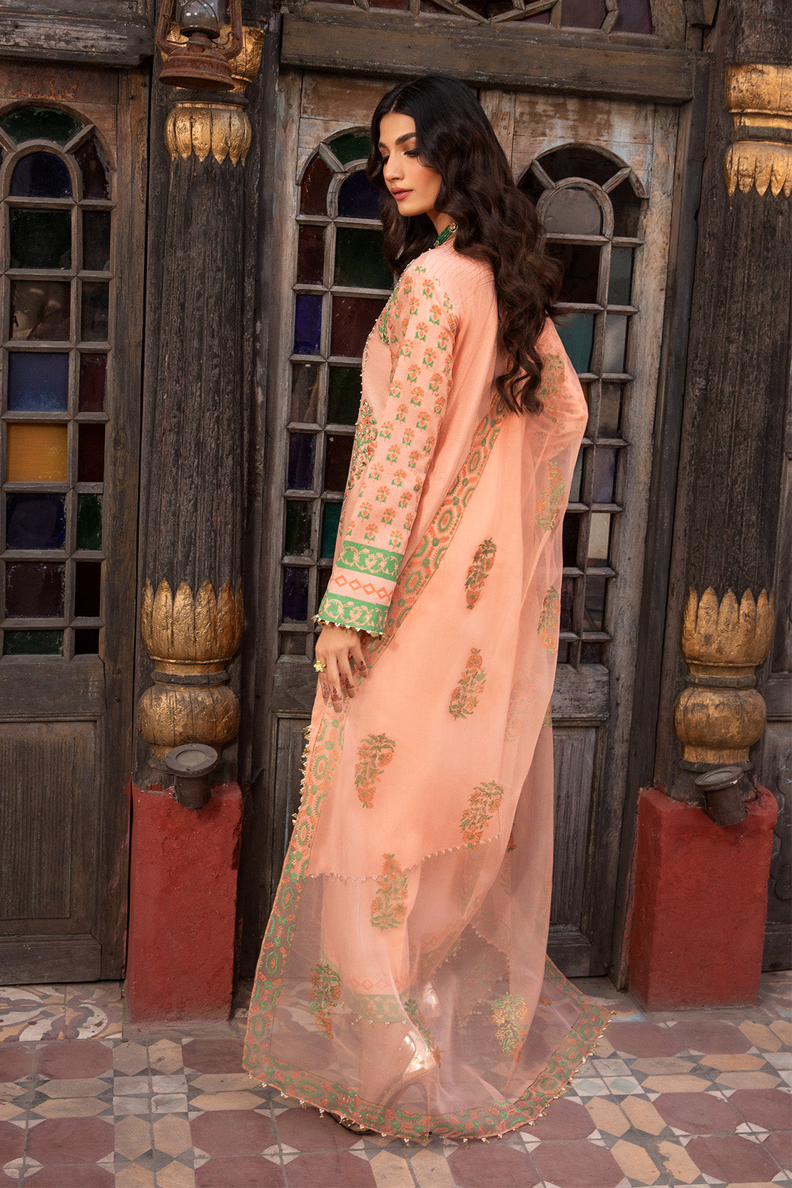 So Kamal | Wedding Festive 24 | ADAAB M Peach Raw Silk
