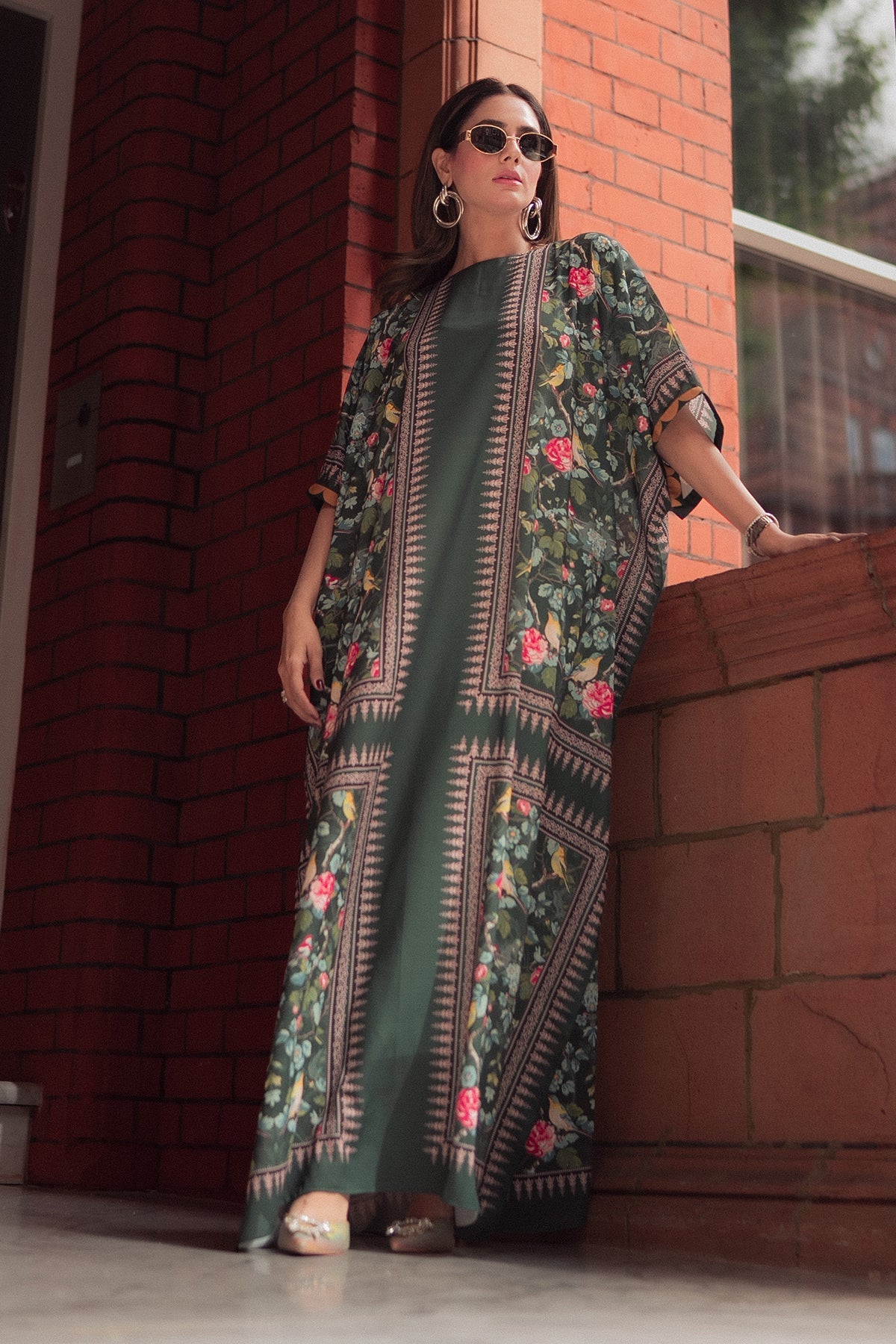 Erum Khan I Kaftan Edit I Flora Flow - Pakistani Designer Dress - by Erum Khan - Type : Ladies Clothes - 100% Original at Saira Sultan