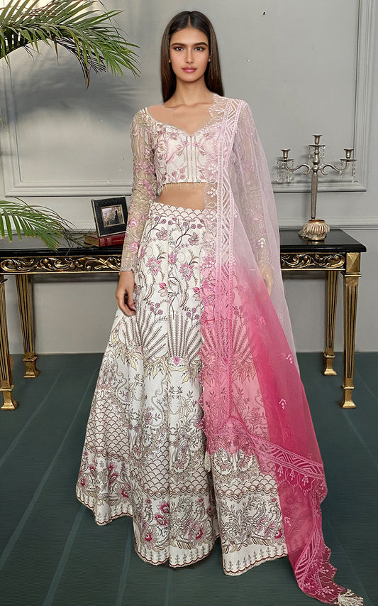 Threads and Motifs | Formal Dresses 25 | Embroidered Blouse With Printed Lehenga And Dupatta - Pakistani Designer Dress - by Threads and Motifs - Type : Ladies Clothes - 100% Original at Saira Sultan