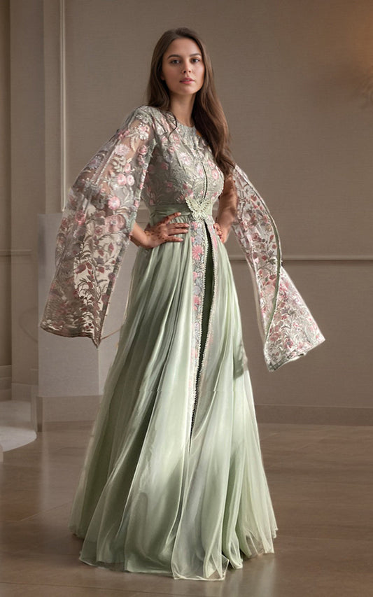 Threads and Motifs | Formal Dresses 25 | Organza Embroidered Maxi - Pakistani Designer Dress - by Threads and Motifs - Type : Ladies Clothes - 100% Original at Saira Sultan