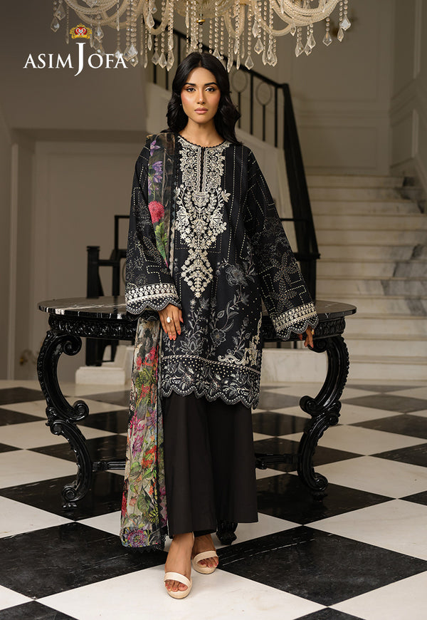 Asim Jofa | Summer Rhapsody | AJMCH-12 EMBROIDERED LAWN - Pakistani Designer Dress - by Asim Jofa - Type : Ladies Clothes - 100% Original at Saira Sultan