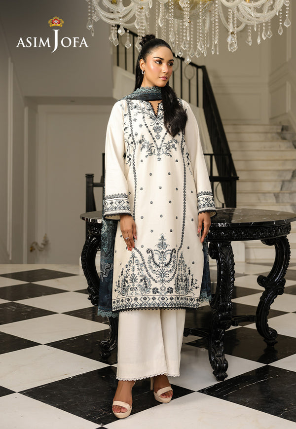 Asim Jofa | Summer Rhapsody | AJMCH-02 EMBROIDERED CAMBRIC - Pakistani Designer Dress - by Asim Jofa - Type : Ladies Clothes - 100% Original at Saira Sultan