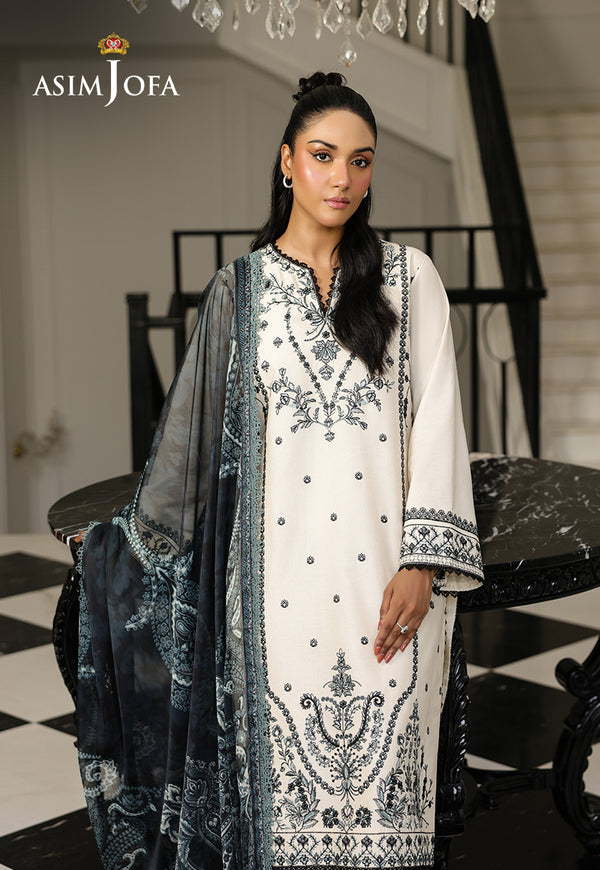 Asim Jofa | Summer Rhapsody | AJMCH-02 EMBROIDERED CAMBRIC - Pakistani Designer Dress - by Asim Jofa - Type : Ladies Clothes - 100% Original at Saira Sultan