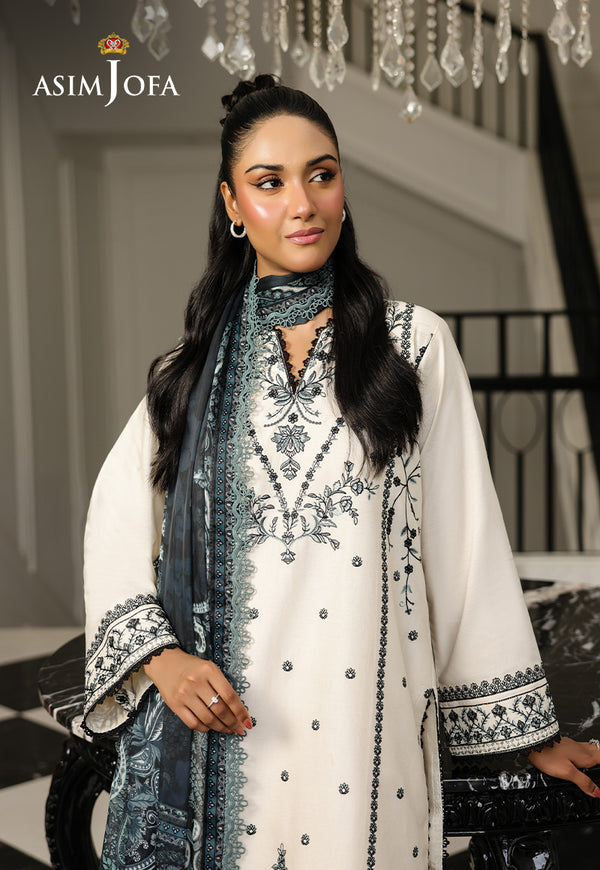 Asim Jofa | Summer Rhapsody | AJMCH-02 EMBROIDERED CAMBRIC - Pakistani Designer Dress - by Asim Jofa - Type : Ladies Clothes - 100% Original at Saira Sultan