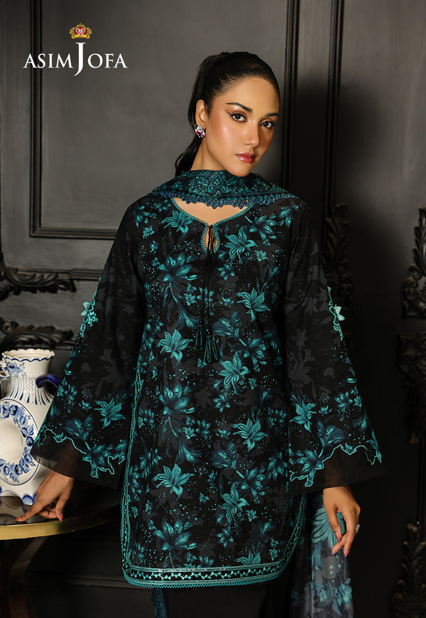 Asim Jofa | Summer Rhapsody | AJMCH-05 EMBROIDERED LAWN - Pakistani Designer Dress - by Asim Jofa - Type : Ladies Clothes - 100% Original at Saira Sultan