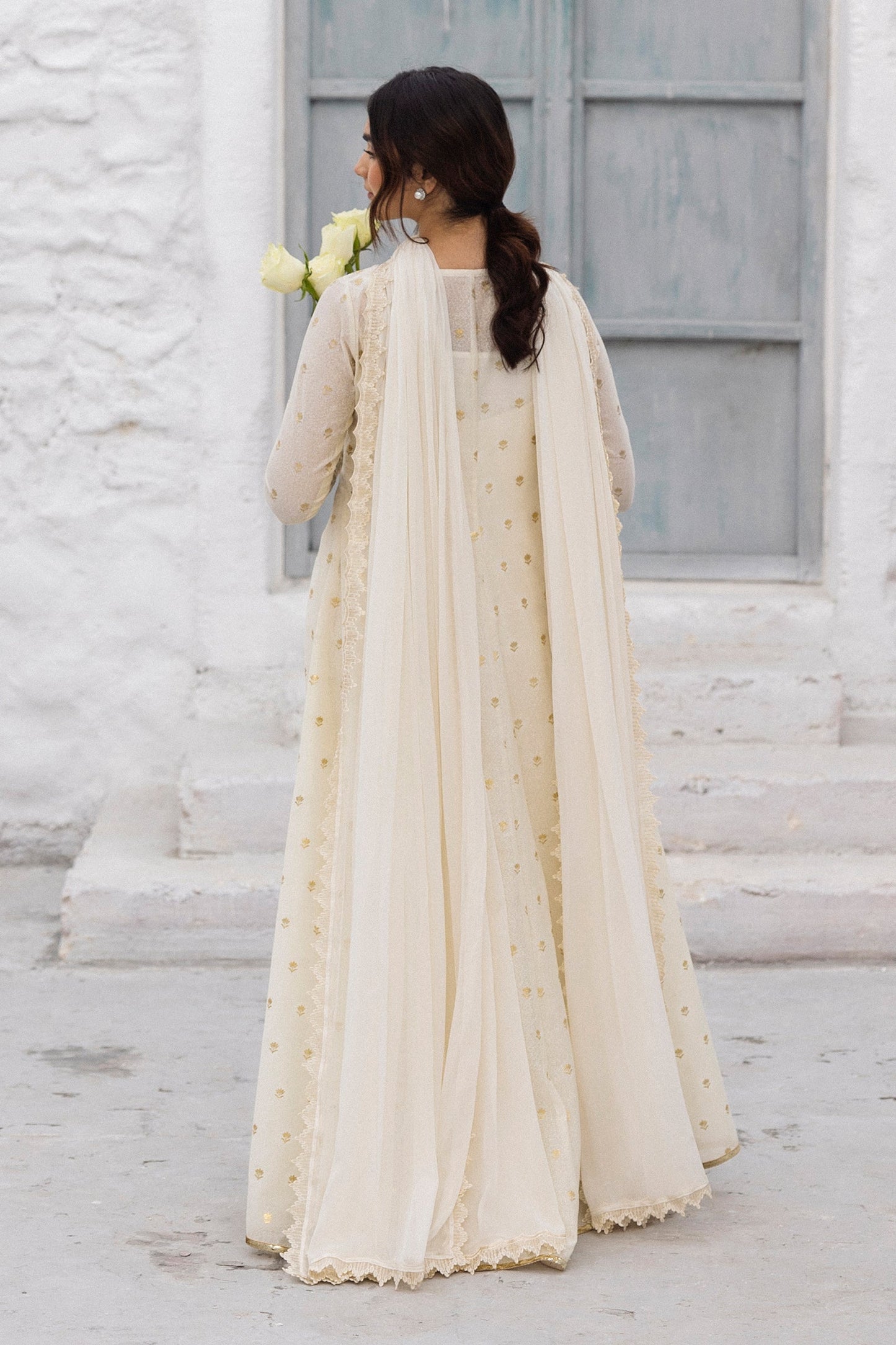 Erum Khan | Ramadan Edition | Hoor S White Cotton Karandi