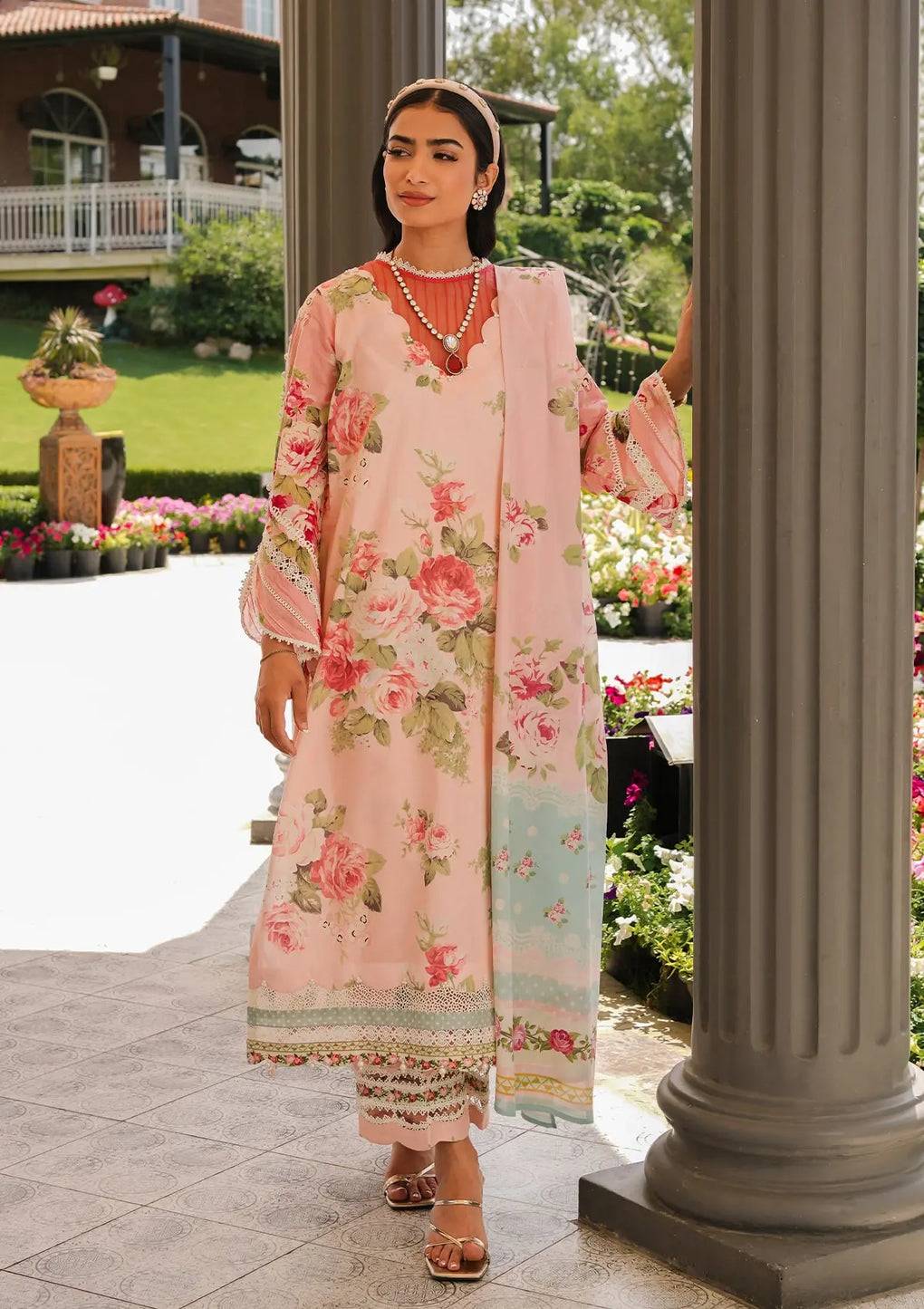 Elaf Premium | Printed Collection 24 | EEP-01B - Petal Pulse - Pakistani Designer Dress - by Elaf Premium | Type: Casuals - 100% Original at Saira Sultan