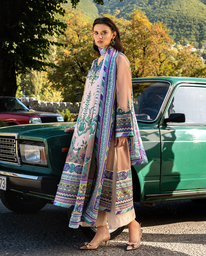 Mushq | Nirvana Printed Silk | Aurora Echo - Pakistani Designer Dress - by Mushq - Type : Ladies Clothes - 100% Original at Saira Sultan