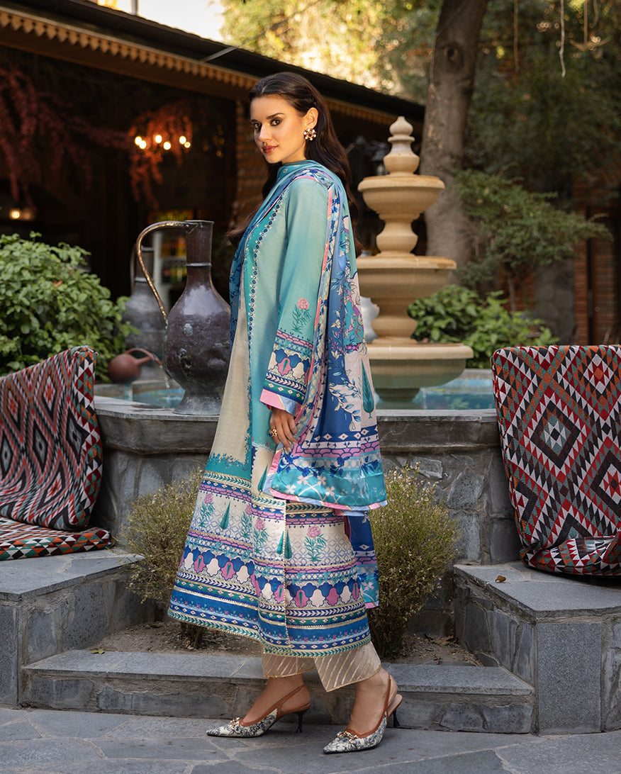 Mushq | Nirvana Printed Silk | Seraphic Dust - Pakistani Designer Dress - by Mushq - Type : Ladies Clothes - 100% Original at Saira Sultan