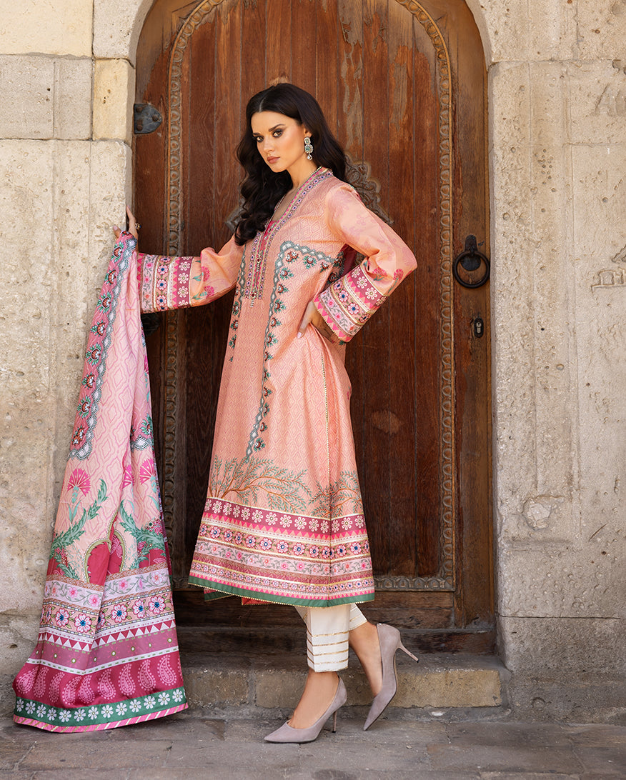 Mushq | Nirvana Printed Silk | Pulsar Petal - Pakistani Designer Dress - by Mushq - Type : Ladies Clothes - 100% Original at Saira Sultan