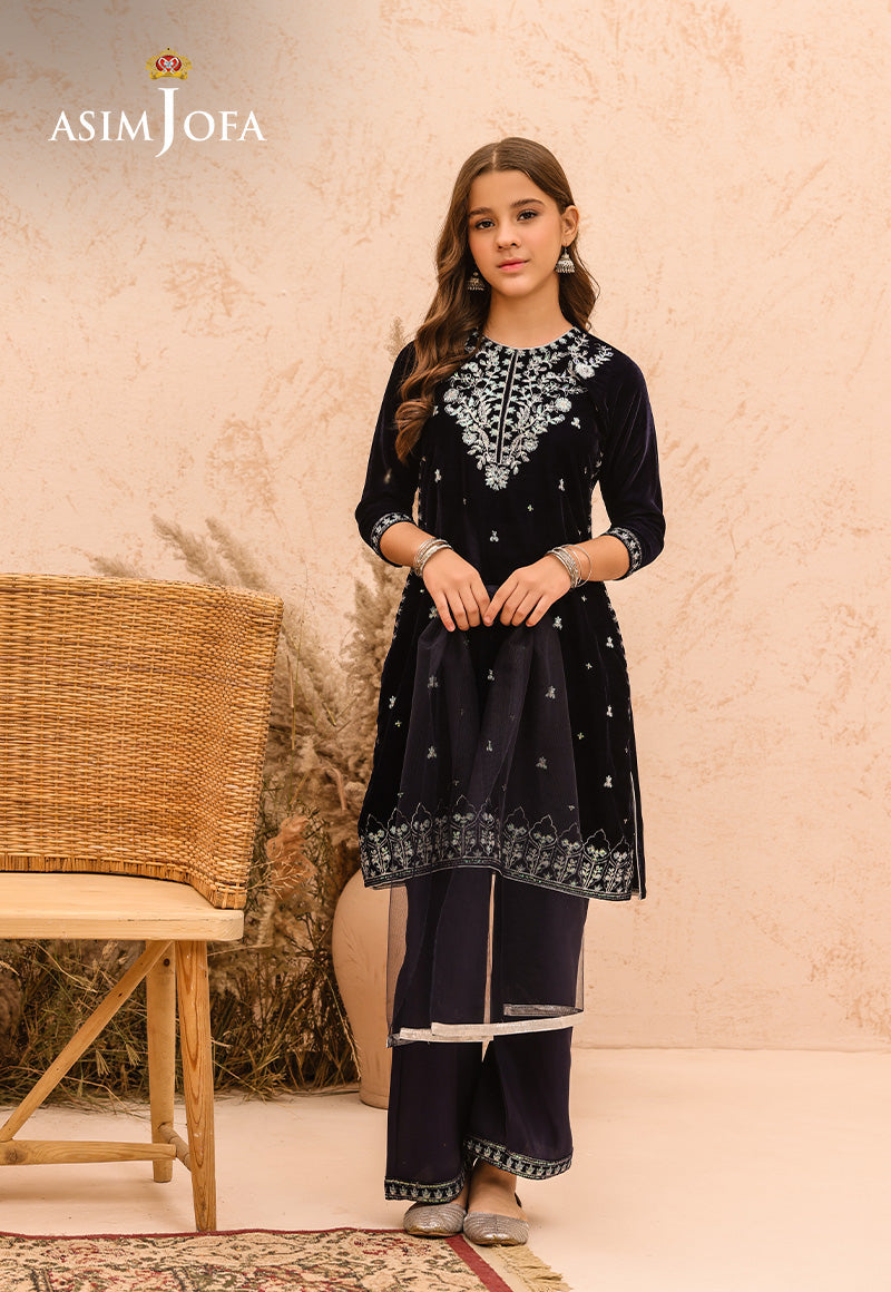 Asim Jofa | Velvet Edit | AJKV-02 8-Jun Black Velvet