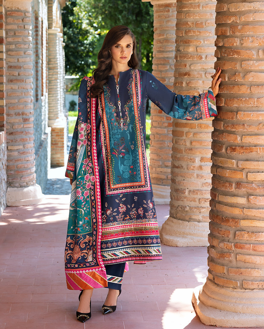 Mushq | Nirvana Printed Silk | Nova Bloom - Pakistani Designer Dress - by Mushq - Type : Ladies Clothes - 100% Original at Saira Sultan