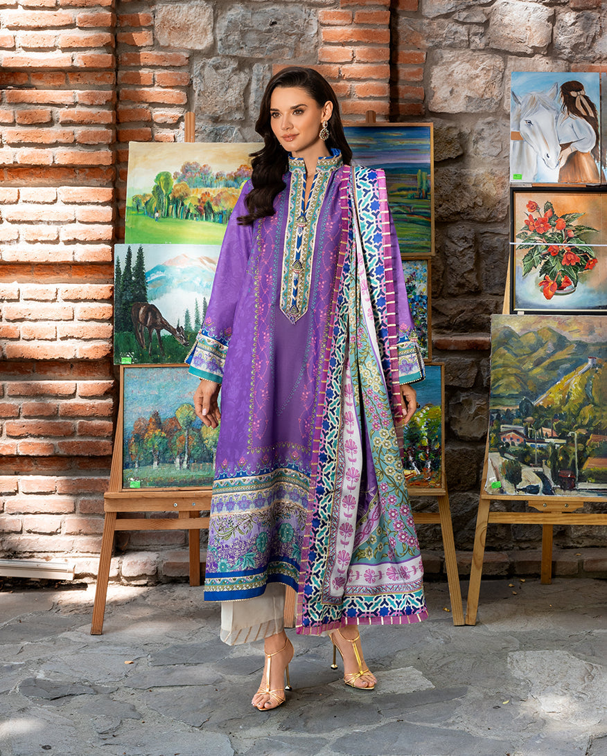 Mushq | Nirvana Printed Silk | Cosmic Spindle - Pakistani Designer Dress - by Mushq - Type : Ladies Clothes - 100% Original at Saira Sultan