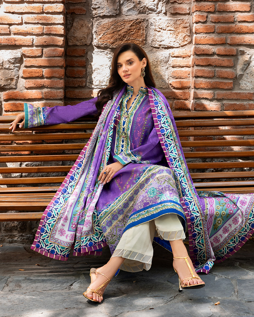 Mushq | Nirvana Printed Silk | Cosmic Spindle - Pakistani Designer Dress - by Mushq - Type : Ladies Clothes - 100% Original at Saira Sultan