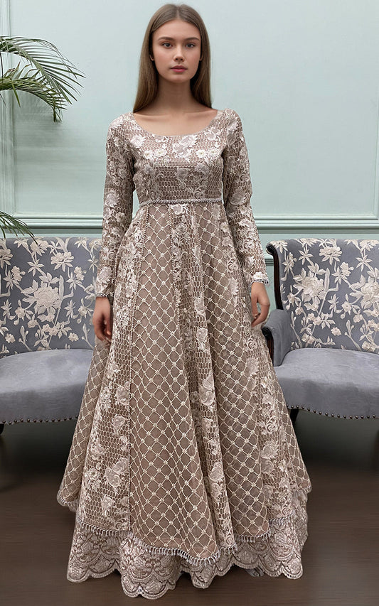 Threads and Motifs | Formal Dresses 25 | Organza Embroidered Maxi - Pakistani Designer Dress - by Threads and Motifs - Type : Ladies Clothes - 100% Original at Saira Sultan