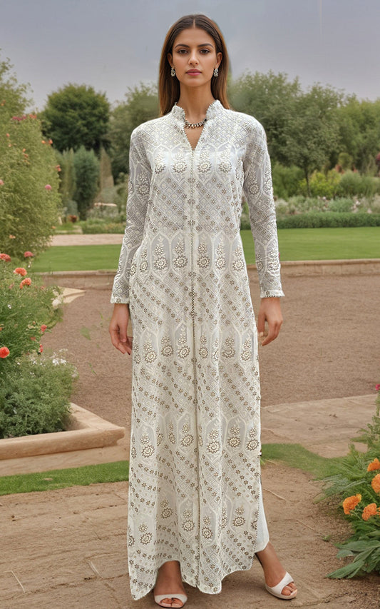 Threads and Motifs | Formal Dresses 25 | Embroidered Shirt With Trouser - Pakistani Designer Dress - by Threads and Motifs - Type : Ladies Clothes - 100% Original at Saira Sultan