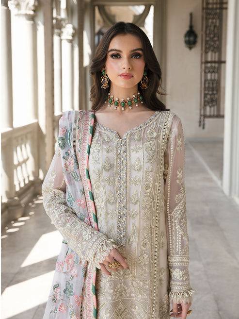 Gulaal | Embroidered Chiffon | CEMILE 03 - Pakistani Designer Dress - by Gulaal | Type: Luxury - 100% Original at Saira Sultan