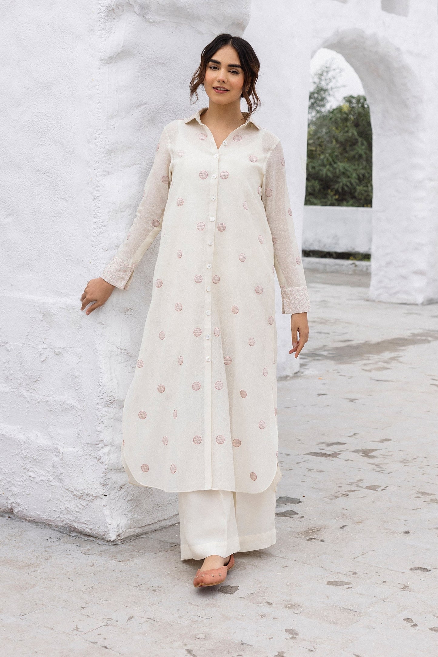 Erum Khan | Ramadan Edition | Safa XS White Cotton Karandi
