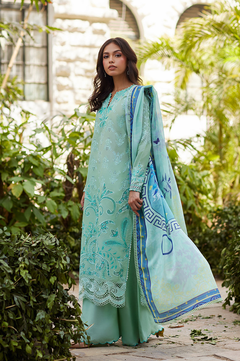 Mina Hassan | Chikankari Lawn 25 | Lina S Light Ferozi Lawn