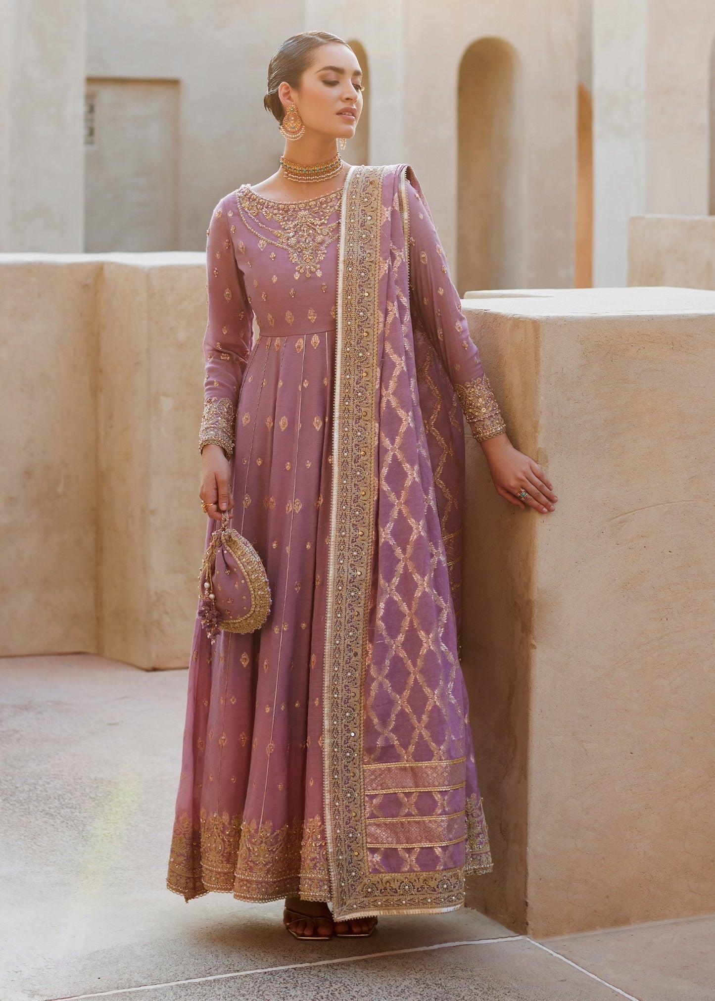 Kanwal Malik | Laira Formals | Vaneeza M Lilac Silk lawn