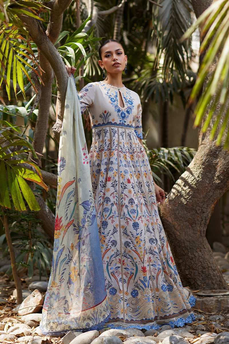 Mina Hassan | Chikankari Lawn 25 | Taara XS Off White Lawn