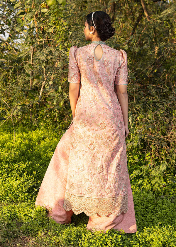 HSY | Summer Edit | Salmon Pink - Pakistani Designer Dress - by HSY - Type : Ladies Clothes - 100% Original at Saira Sultan