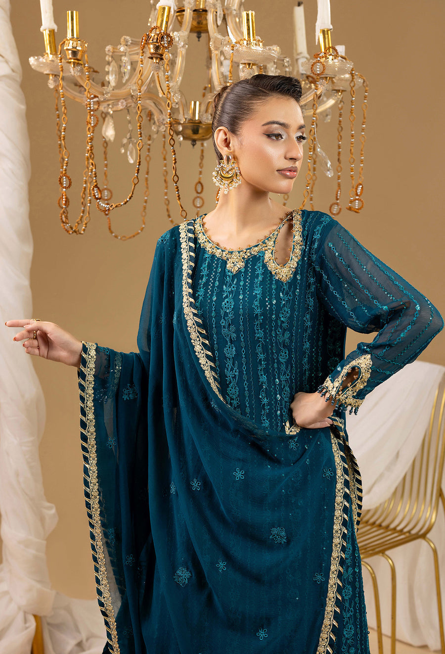 Adans Libas | Chiffon 25 | 7588 H - Pakistani Designer Dress - by Adans Libas - Type : Ladies Clothes - 100% Original at Saira Sultan