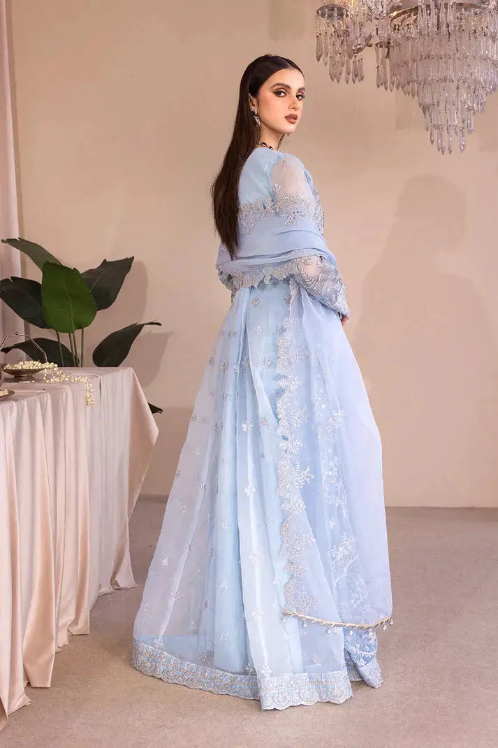 Emaan Adeel | Romansiyyah Luxury Formals 23 | RM-03 BLUE LAGOON - Pakistani Designer Dress - by Emaan Adeel | Type: Formal - 100% Original at Saira Sultan