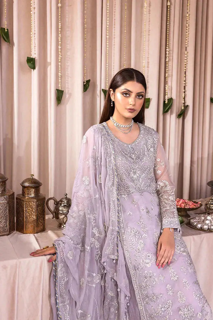 Emaan Adeel | Romansiyyah Luxury Formals 23 | RM-04 SWEET INDIGO - Pakistani Designer Dress - by Emaan Adeel | Type: Formal - 100% Original at Saira Sultan