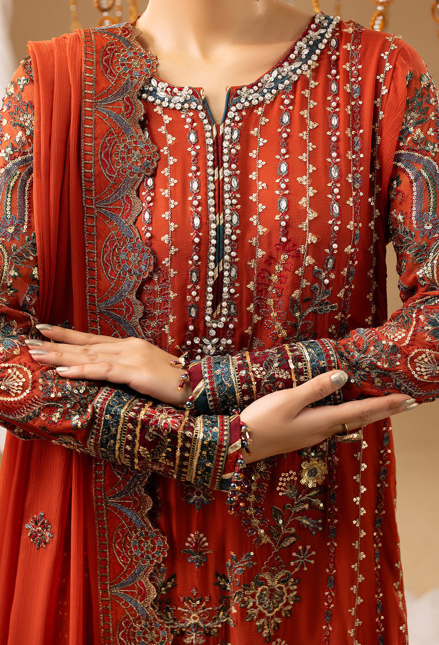 Adans Libas | Chiffon 25 | 7581 G - Pakistani Designer Dress - by Adans Libas - Type : Ladies Clothes - 100% Original at Saira Sultan