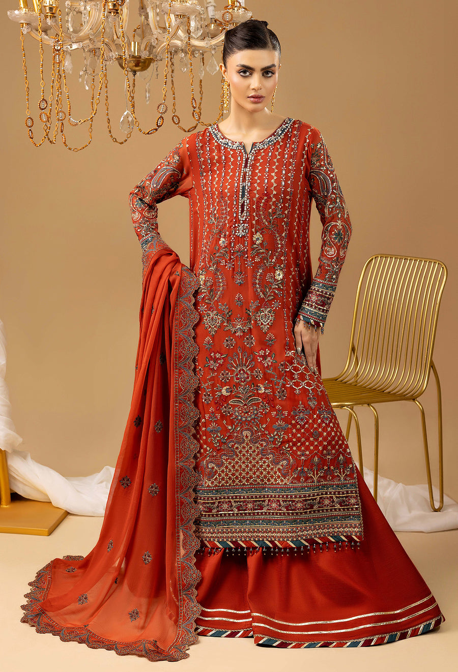 Adans Libas | Chiffon 25 | 7581 G - Pakistani Designer Dress - by Adans Libas - Type : Ladies Clothes - 100% Original at Saira Sultan
