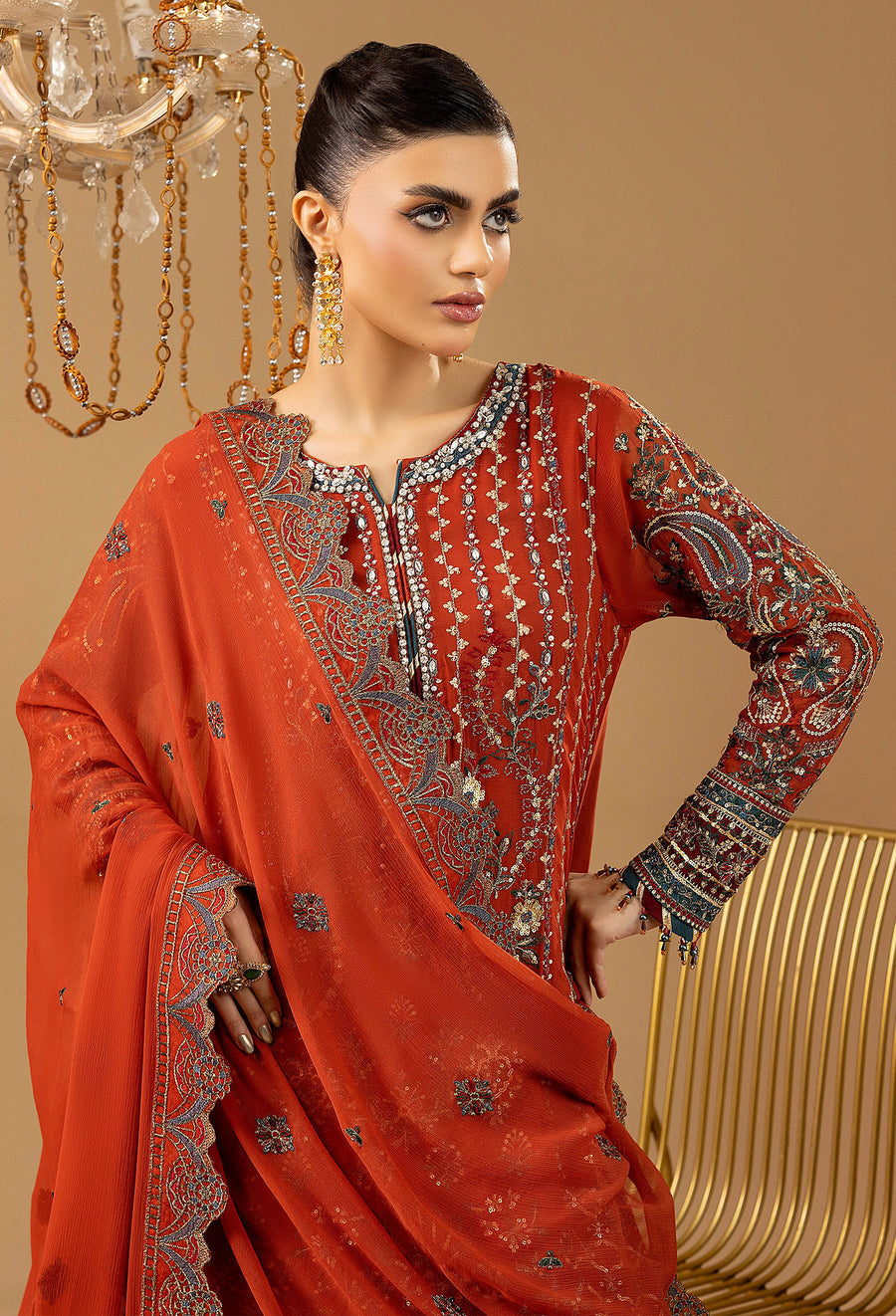 Adans Libas | Chiffon 25 | 7581 G - Pakistani Designer Dress - by Adans Libas - Type : Ladies Clothes - 100% Original at Saira Sultan