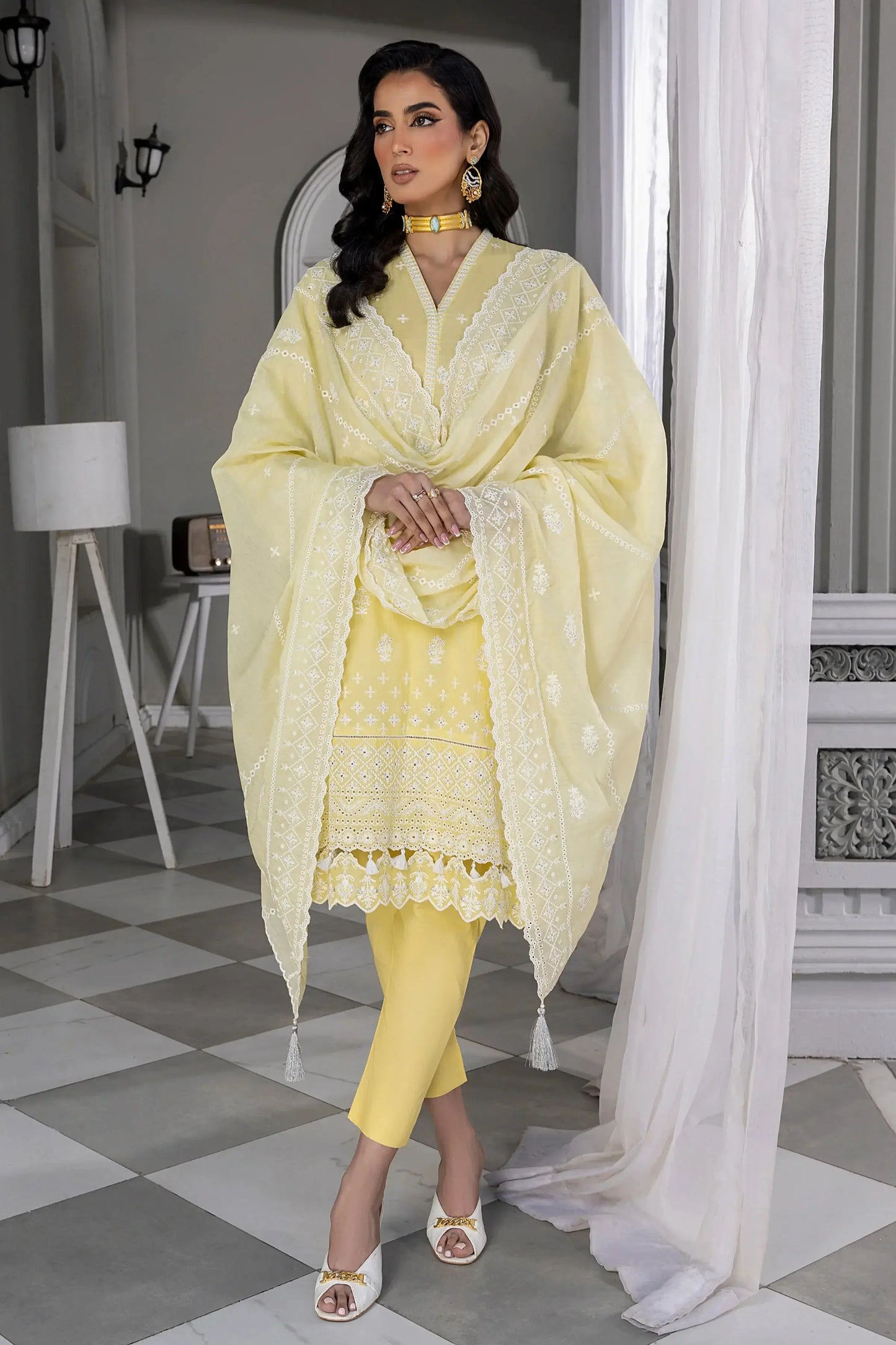LSM | Embroidered Collection | 06 - Pakistani Designer Dress - by LSM | Type: Luxury - 100% Original at Saira Sultan