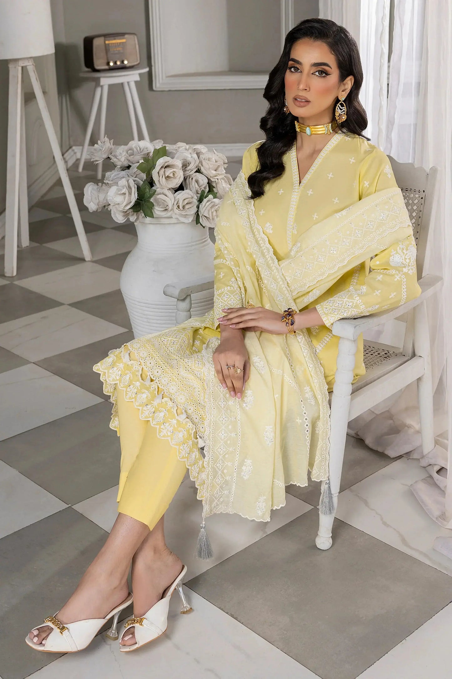 LSM | Embroidered Collection | 06 - Pakistani Designer Dress - by LSM | Type: Luxury - 100% Original at Saira Sultan