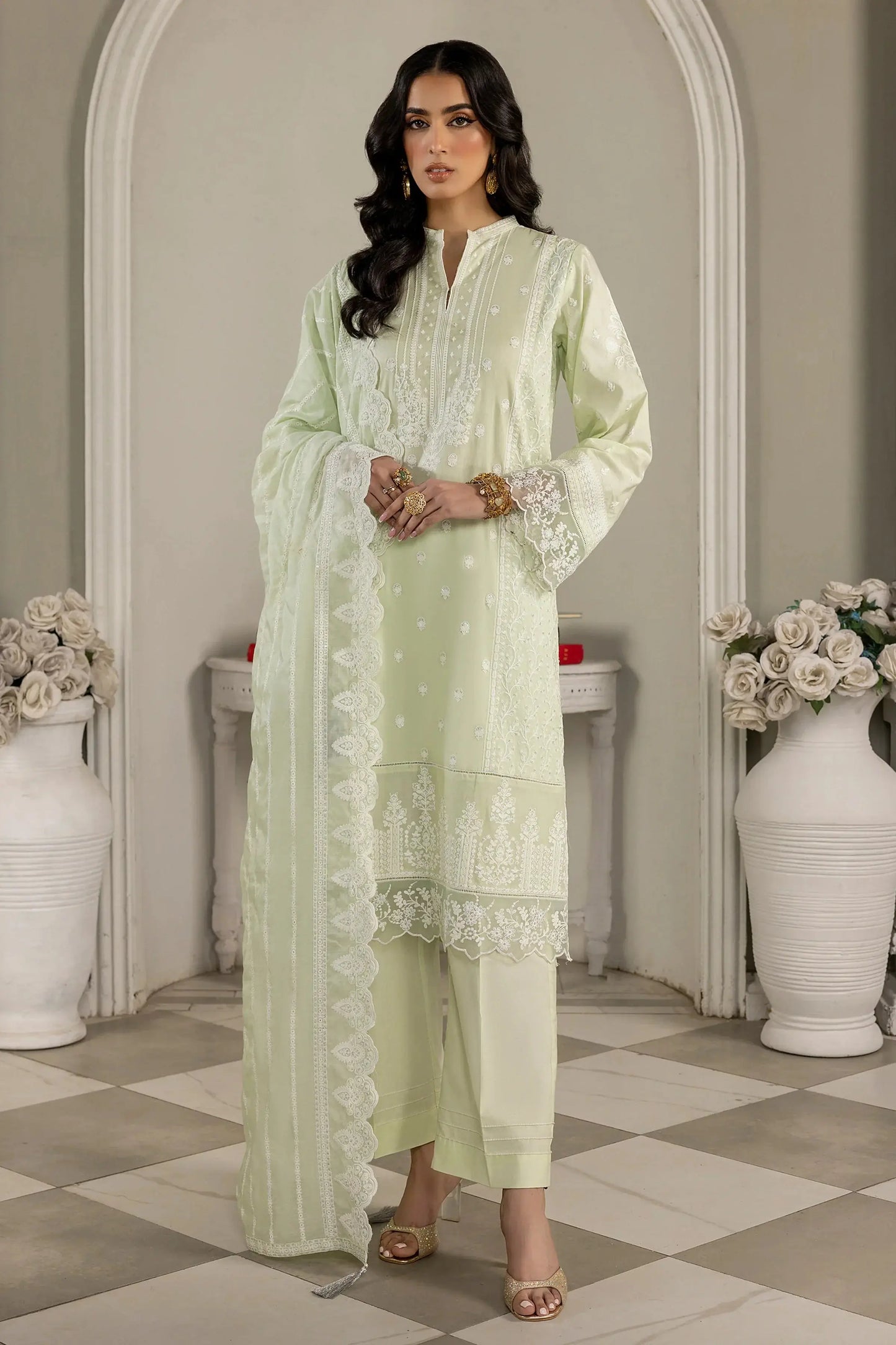 LSM | Embroidered Collection | 02 - Pakistani Designer Dress - by LSM | Type: Luxury - 100% Original at Saira Sultan