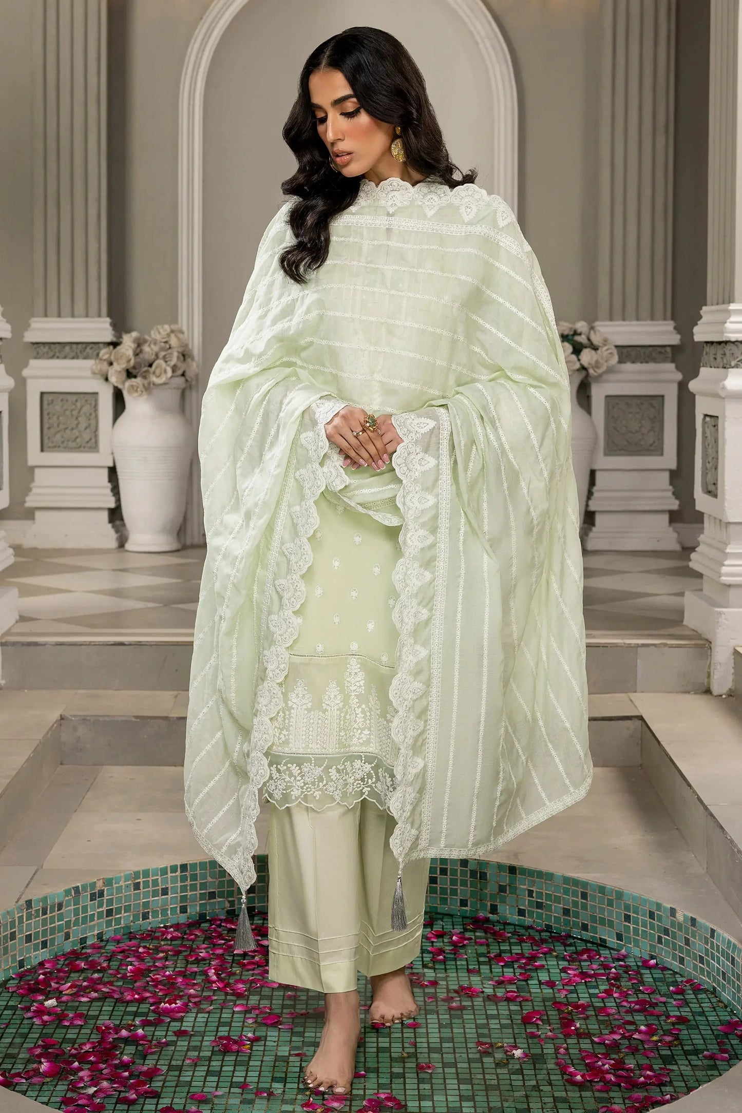 LSM | Embroidered Collection | 02 - Pakistani Designer Dress - by LSM | Type: Luxury - 100% Original at Saira Sultan